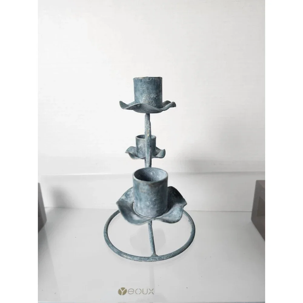 Husna Imports 3 Tier Wrought Iron Candelabra.